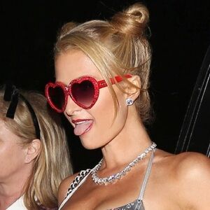 Heart-Shaped Red Sunglasses